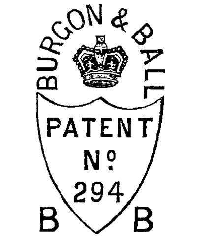 Patent No. 294 Burgon & Ball B trademark