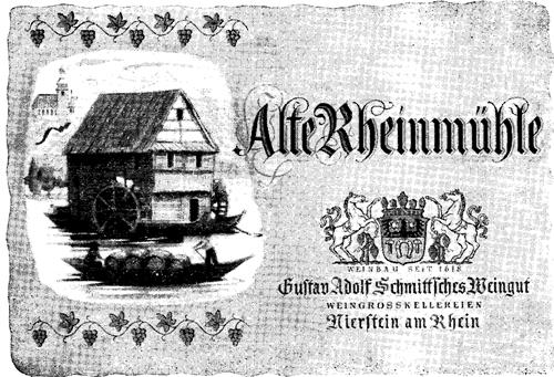 Alte Rheinmuhle WEINBAU SEIT 1618 WENGROSSKELLEREIEN trademark