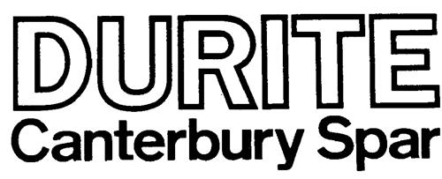 DURITE CANTERBURY SPAR trademark