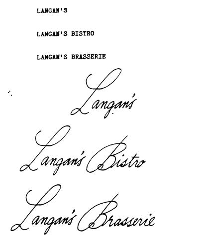 LANGAN'S trademark