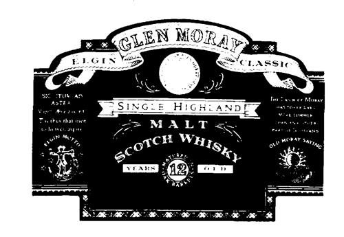 GLEN MORAY ELGIN CLASSIC SINGLE HIGHLAND MALT SCOTCH WHISKY 12 YEARS OLD trademark