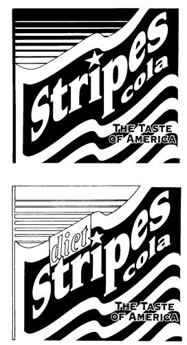 diet Stripes cola The Taste of America trademark