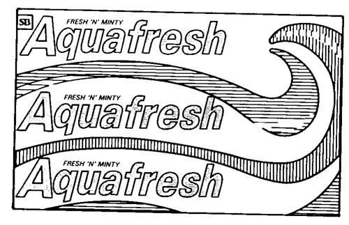 SB FRESH'N'MINTY Aquafresh FRESH'N'MINTY Aquafresh FRESH'N'MINTY Aquafresh trademark