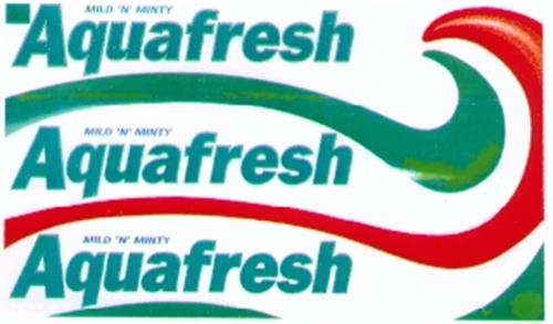 MILD'N'MINTY Aquafresh MILD'N'MINTY Aquafresh MILD'N'MINTY Aquafresh trademark