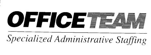 OFFICETEAM Specialized Administrative Staffing trademark