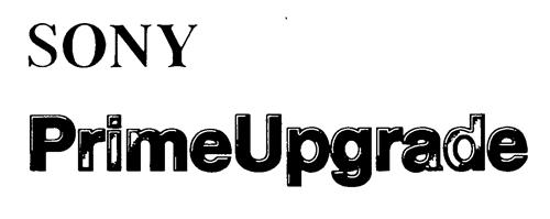 SONY PrimeUpgrade trademark