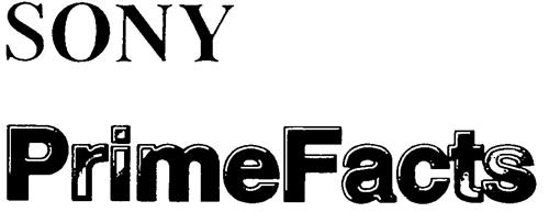 SONY PrimeFacts trademark