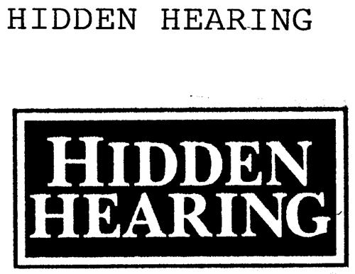 HIDDEN HEARING trademark