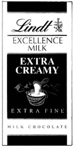 Lindt EXCELLENCE MILK EXTRA CREAMY EXTRA FINE MILK CHOCOLATE trademark