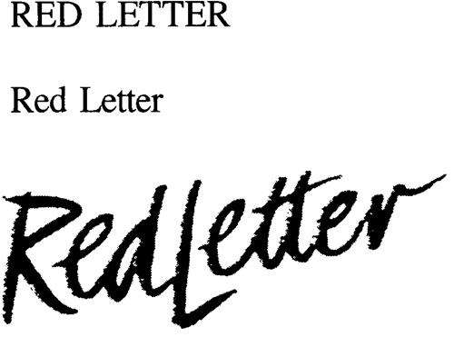 RED LETTER trademark