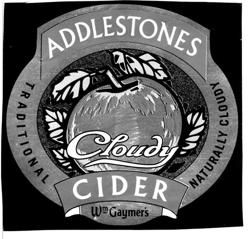 ADDLESTONES CIDER CLOUDY Wm Gaymer's TRADITIONAL NATURALLY CLOUDY trademark