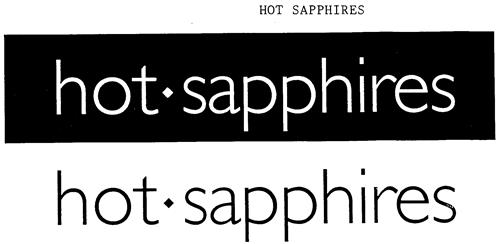 HOT SAPPHIRES trademark