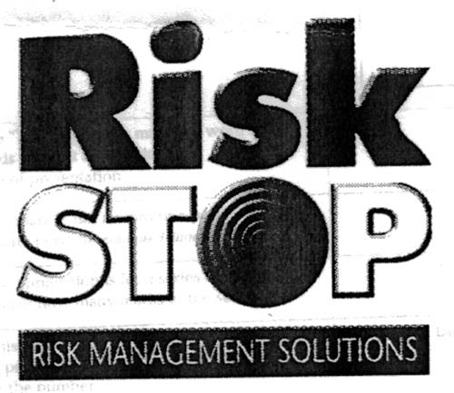 Risk Stop RISK MANAGEMENT SOLUTIONS trademark