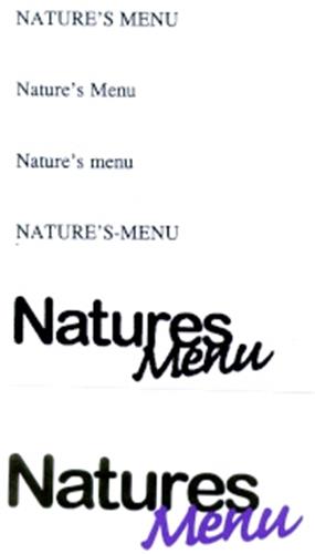 NATURE'S MENU trademark