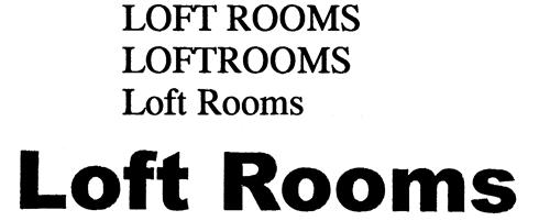 LOFT ROOMS trademark