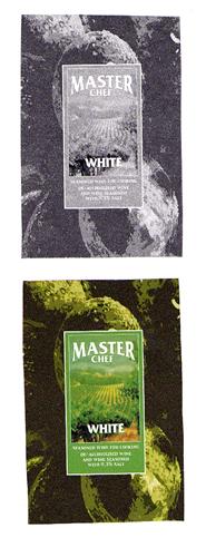 MASTER CHEF WHITE SEASONED WINE FOR COOKING DE-ALCOHOLISED WINE AND WINE SEASONED WITH 0.3% SALT trademark