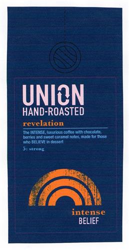 UNION HAND-ROASTED revelation intense BELIEF trademark