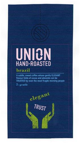 UNION HAND-ROASTED brazil elegant TRUST trademark