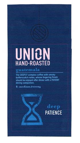 UNION HAND-ROASTED guatemala deep PATIENCE trademark