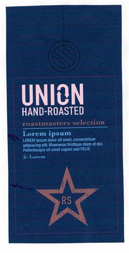 UNION HAND-ROASTED roastmasters selection RS trademark