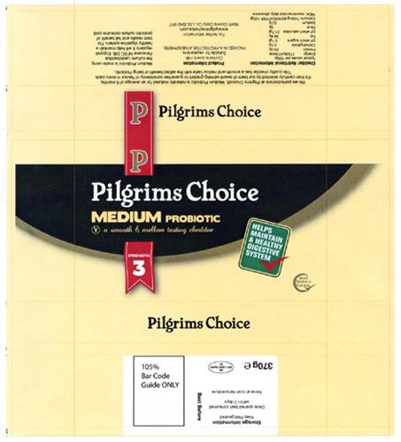 P Pilgrims Choice MEDIUM PROBIOTIC v a smooth and mellow tasting cheddar STRENGTH 3 HELPS MAINTAIN A HEALTHY DIGESTIVE SYSTEM Good Source of Calcium trademark