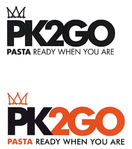 PK2GO PASTA READY WHEN YOU ARE trademark