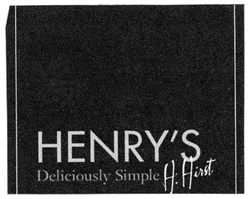 HENRY'S Deliciously Simple H Hirst trademark