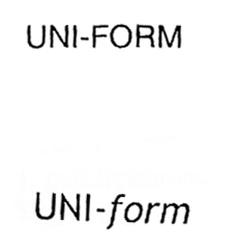 UNI-FORM trademark