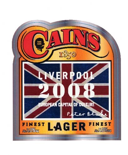 CAINS 1850 LIVERPOOL 2008 EUROPEAN CAPITAL OF CULTURE FINEST LAGER trademark