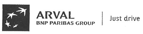 ARVAL BNP PARIBAS GROUP Just drive trademark