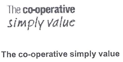 The co-operative simply value trademark