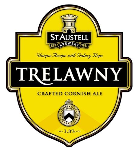 ST AUSTELL BREWERY EST 1851 Unique Recipe with Galaxy Hops TRELAWNY CRAFTED CORNISH ALE trademark