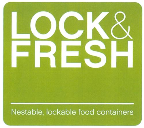 LOCK & FRESH Nestable, lockable food containers trademark