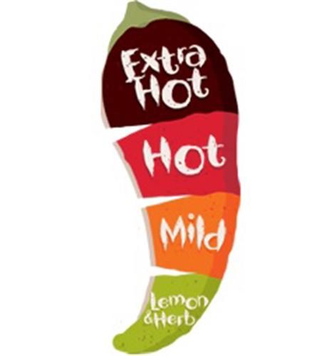 EXTRA HOT/HOT/MILD/LEMON & HERB trademark