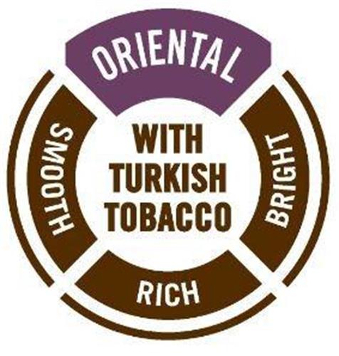 ORIENTAL BRIGHT RICH SMOOTH WITH TURKISH TOBACCO trademark