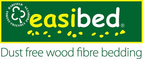 Hadfield forest friendly products Easibed dust free wood fibre bedding trademark