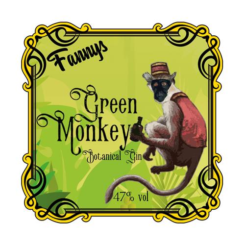 Fannys Green Monkey Botanical Gin 47% vol trademark