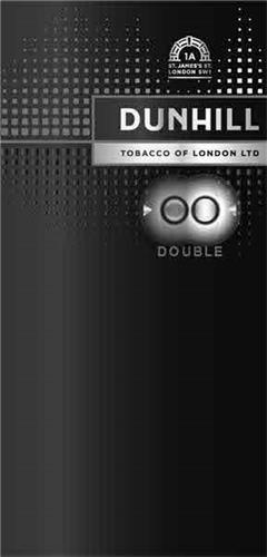 DUNHILL TOBACCO OF LONDON LTD 1A ST JAMES ST LONDON SW1 DOUBLE trademark