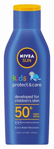 NIVEA SUN KIDS PROTECT & CARE DEVELOPED FOR CHILDREN'S SKIN 50+ trademark