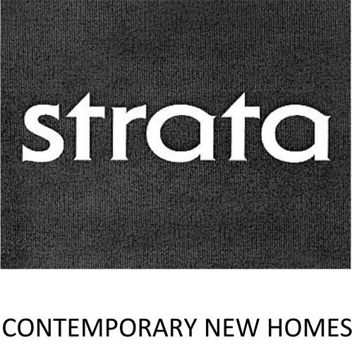 STRATA CONTEMPORARY NEW HOMES trademark