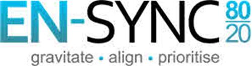 EN-SYNC 80 20 GRAVITATE . ALIGN . PRIORITISE trademark