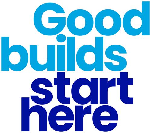 GOOD BUILDS START HERE trademark