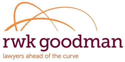 RWK GOODMAN LAWYERS AHEAD OF THE CURVE trademark