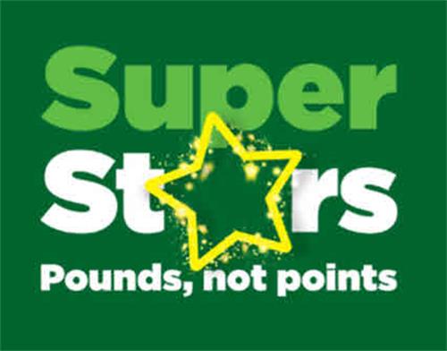 SUPER STARS POUNDS, NOT POINTS trademark