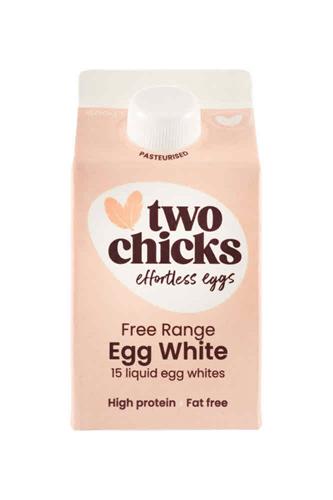 PASTEURISED TWO CHICKS EFFORTLESS EGGS FREE RANGE EGG WHITE 15 LIQUID EGG WHITES HIGH PROTEIN FAT FREE trademark