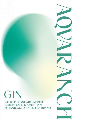 AQVARANCH GIN WORLD'S FIRST AIR-FARMED WATER FUSED & AMERICAN BOTANICALS FORGED GIN BRAND trademark