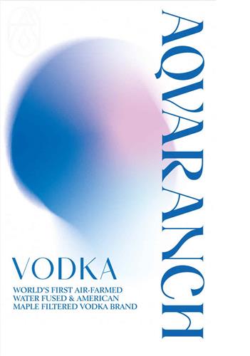 AQVARANCH VODKA WORLD'S FIRST AIR-FARMED WATER FUSED & AMERICAN MAPLE FILTERED VODKA BRAND trademark