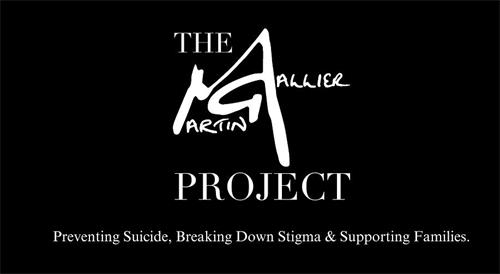 THE MARTIN GALLIER PROJECT PREVENTING SUICIDE, BREAKING DOWN STIGMA & SUPPORTING FAMILIES trademark