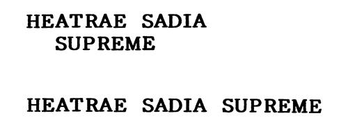 HEATRAE SADIA SUPREME trademark