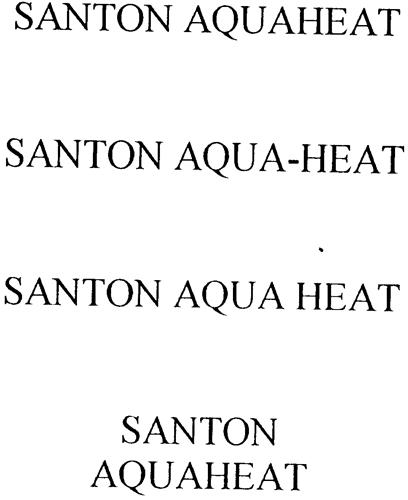 SANTON AQUAHEAT trademark